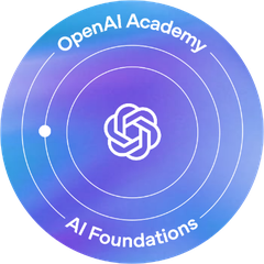 OpenAI Academy AI Foundations badge